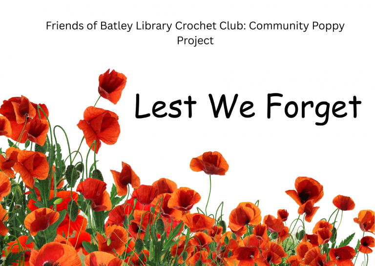 Friends of Batley Library Crochet Club: Community Poppy Project